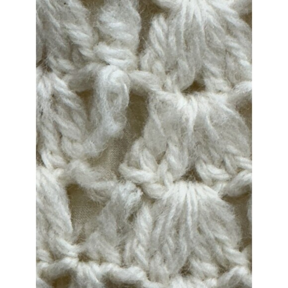 Tami Wool crochet Skirt British Crown Colony Of Hong Kong Cream 10 VTG *FLAWS* - Picture 13 of 16